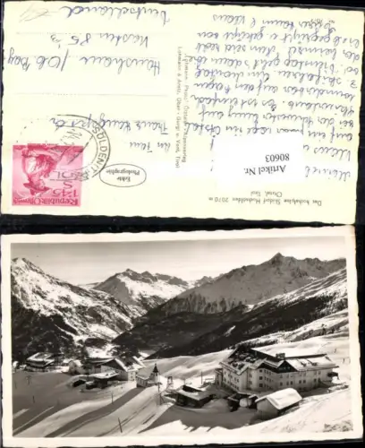80603,Hochsölden Skidorf Ötztal Winteransicht sölden