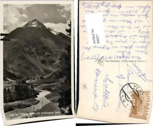 84837,Vent bei Sölden im Ötztal 1930