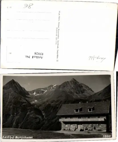 85928,Gasthaus Burgstein bei Längenfeld RAR 1935