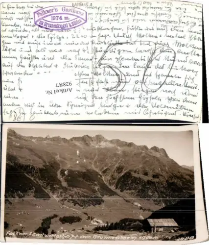 92887,Gasthaus Falkner Brunnenkogel Sölden 1940