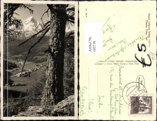 102738,Foto AK Luftkurort Sölden Ötztaler Alpen Ötztal
