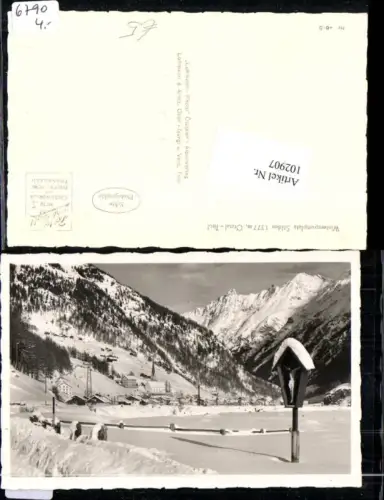 102907,Foto AK Wintersportplatz Sölden Ötztal Kreuz