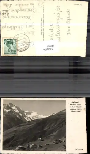 112991,Hoch Sölden m. Innere Schwarze Schneide Ötztal 1954 pub Lohmann u. Aretz Bezirk Imst