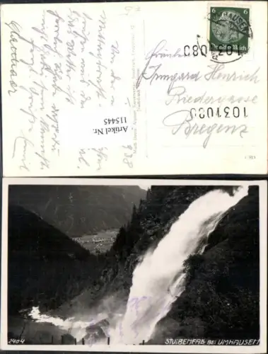 115445,Stuibenfall bei Umhausen Wasserfall 1940