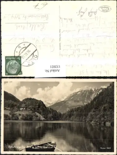 152021,Ötz Oetz Piburger See Ansicht m. Ruderboot 1938