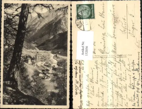 152056,Sölden Ötztal Ansicht m. Baum 1939