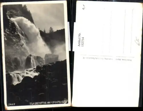 152714,Foto Ak Stuibenfall b. Umhausen Wasserfall
