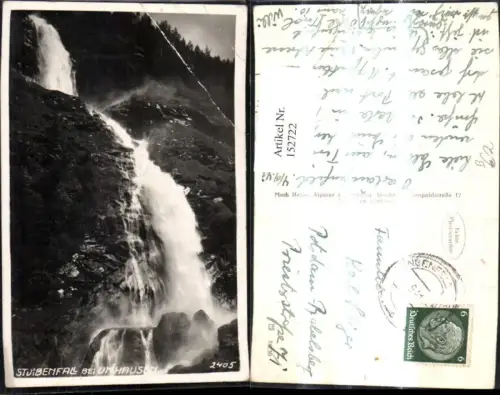 152722,Foto Ak Stuibenfall b. Umhausen Wasserfall
