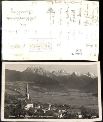 152851,Foto Ak Imst i. Tirol Oberstadt m. Miemingerkette Totale