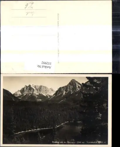 152992,Foto Ak Blindsee m. d. Zugspitze Sonnenspitze Imst