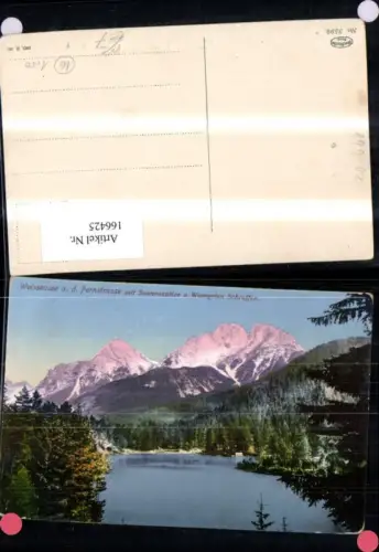166425,Weissensee a. d. Fernpass Strasse m. Sonnenspitze u. Wamgeten Schroffen Hermagor