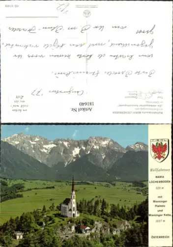 181640,Maria Locherboden m. Mieminger Plateau u. Mieminger Kette Kirche pub Alpine Luftbild 57 955