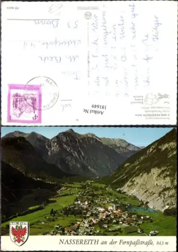 181649,Nassereit a. d. Fernpaßstraße Totale pub Alpine Luftbild 58 974