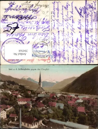 204568,Imst a. d. Arlbergbahn geg. d. Gurgltal Feldpost K u K Landsturmexpositur i. Imst