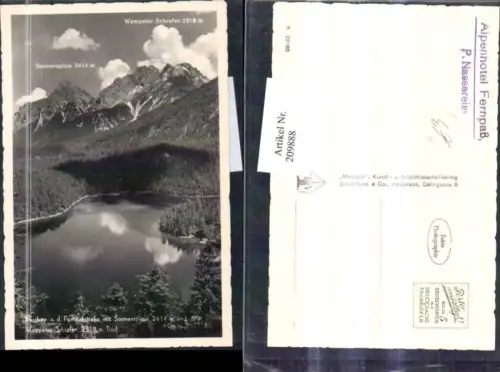 209888,Blindsee See a. d. Fernpaßstraße m. Sonnenspitze u. Wampeter Schrafen b. Nassereith