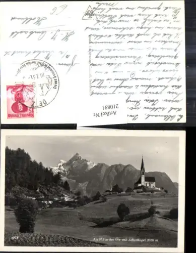 210891,Au b. Ötz Teilansicht Kirche m. Acherkogel