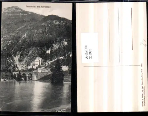 255920,Fernstein am Fernpass b. Nassereith Burg Schoss Brücke