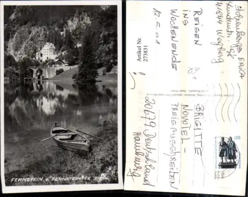 273831,Burg Fernstein u. Fernsteinsee b. Nassereith Ruderboot