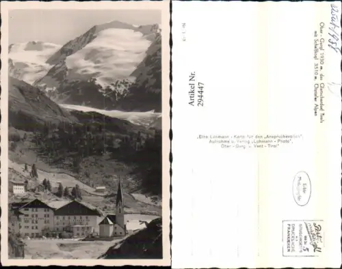 294447,Ober-Gurgl Obergurgl Kirche Hotel Gurgl m. Schalfkogl Bergkulisse