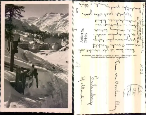 294449,Obergurgl Totale Wegkreuz Bergkulisse Winterbild