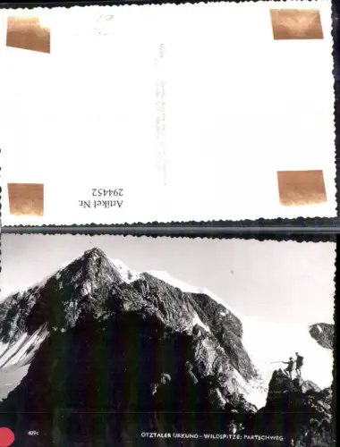 294452,Ötztaler Urkund Wildspitze Partschweg Bergkulisse b. Sölden Bergsteiger