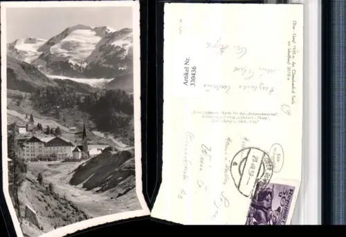 330436,Obergurgl Kirche Hotel Gurgl m. Schalfkogl Bergkulisse