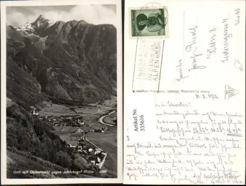 335616,Oetz Totale m. Oetzermühle geg. Acherkogel Bergkulisse