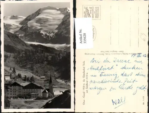 335620,Obergurgl Hotel Gurgl u. Edelweiß Kirche m. Schalfkogel Bergkulisse