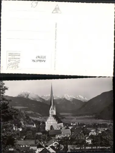 372767,Imst Teilansicht Kirche m. Mieminger Bergkulisse