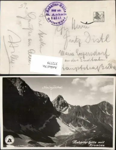 372779,Anhalterhütte Berghütte m. Kromsee See b. Wenns Bergkulisse