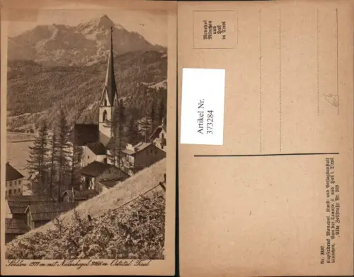 373284,Sölden Kirche m. Nederkogel Bergkulisse