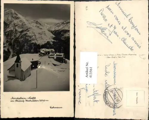 413561,Hochsölden Totale Mondscheinnacht Bergkulisse Winterbild