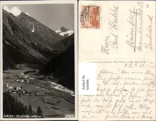 436494,Gries im Sulztal Totale Bergkulisse