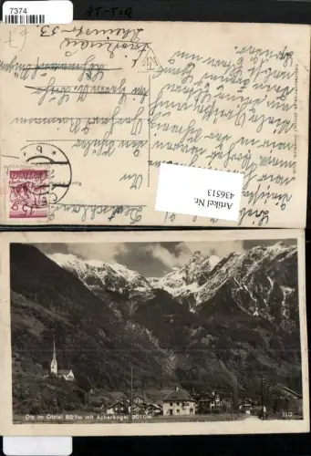436513,Ötz Oetz im Ötztal Totale m. Acherkogel Bergkulisse
