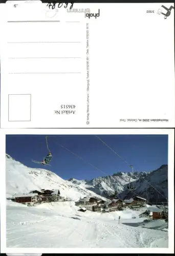 436515,Hochsölden im Ötztal Teilansicht Sessellift Bergkulisse Winterbild