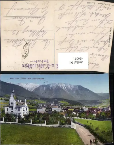 436531,Imst Totale m. Heiterwand Bergkulisse pub Purger e Co 11901