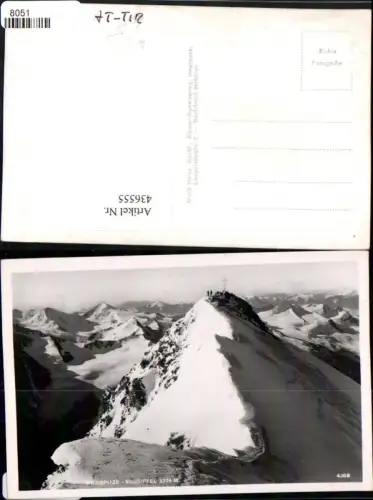 436555,Wildspitze b. St. Leonhard im Pitztal Gipfelkreuz Bergkulisse