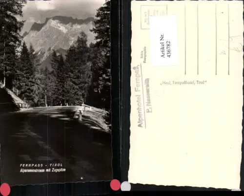 436782,Fernpass Alpenseenstraße b. Nassereith m. Zugspitze Bergkulisse