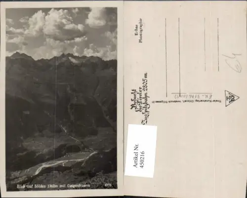 450216,Blick auf Sölden Totale m. Geigenkamm Bergkulisse