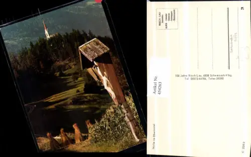 454263,Oberinntal Locherboden b. Mötz Kirche Wegkreuz pub Risch-Lau