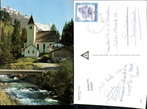 454267,St. Leonhard im Pitztal Kirche Brücke Bergkulisse