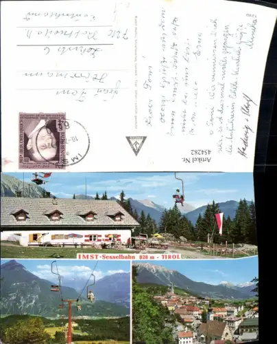 454282,Imst Totale Sesselbahn Berghütte Mehrbildkarte