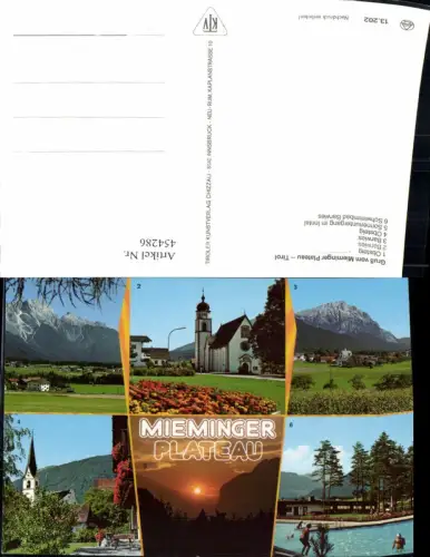 454286,Obsteig Barwies Totale Schwimmbad Kirche Mehrbildkarte
