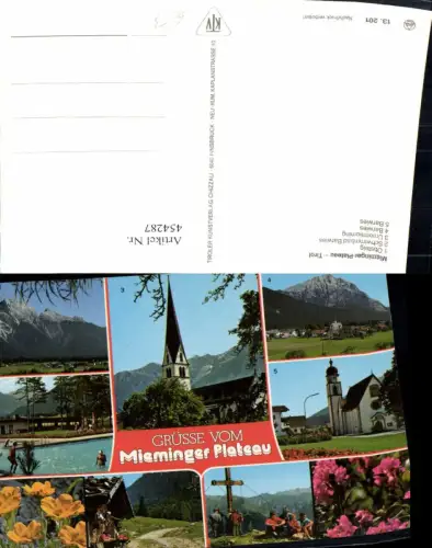 454287,Obsteig Barwies Schwimmbad Kirche Gipfelkreuz Mehrbildkarte