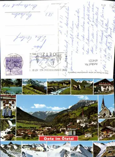 454321,Oetz im Ötztal Totale Kirche Tracht Mehrbildkarte