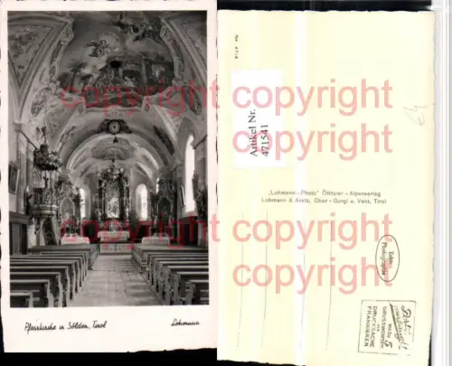 471541,Sölden Pfarrkirche Kirche Innenansicht