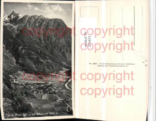 475455,Ötz Oetz im Ötztal Totale m. Acherkogel Bergkulisse