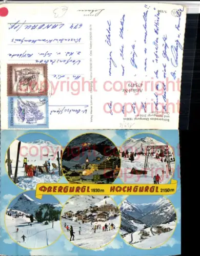 475479,Obergurgl u. Hochgurgl Totale Skifahrer Winterbilder Mehrbildkarte