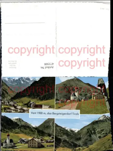 475508,Vent b. Sölden Totale Kirche Mehrbildkarte