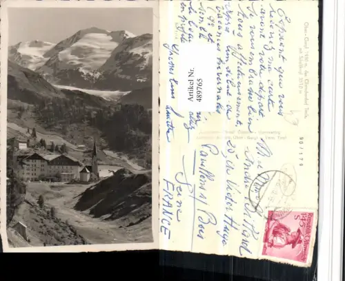 489765,Obergurgl b. Gurgl Kirche Hotel Bergkulisse